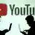 Логотип YouTube и силуэты пользователей