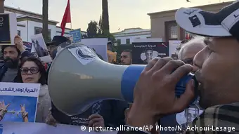 Marokko Demo für Versammlungsfreiheit in Rabat